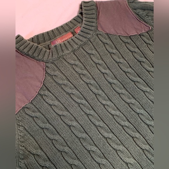 525 America Cable Knit Shoulder Patch Sweater - Picture 3 of 9
